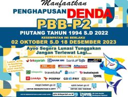 Manfaatkan Penghapusan Denda Pajak Piutang Tahun 1994-2023 Mulai 2 Oktober Hingga 18 Desember