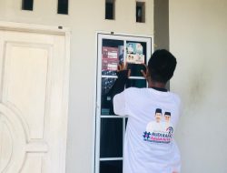 Semangat Perubahan Landa Penyengat, Warga Tempel Stiker Rudi-Rafiq di Pintu Rumah