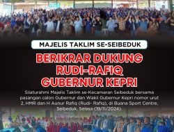 Gemuruh Majelis Taklim Se-Kecamatan Seibeduk Berikrar Dukung Rudi-Rafiq Gubernur