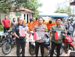 Polsek Sei Beduk Amankan Curanmor, 7 Pelaku, Sindikat STNK Palsu Terungkap