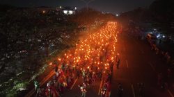Pawai Obor Taptu Warnai Rangkaian HUT RI Le-80 Tingkat Kota Batam