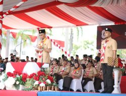 Upacara Peringatan Hari Pramuka ke-64, dengan Tema Kolaborasi untuk Membangun Ketahanan Bangsa