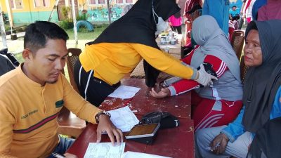 Desa Tanjung Irat Meriahkan GERMAS, dengan Senam Sehat dan Cek Kesehatan