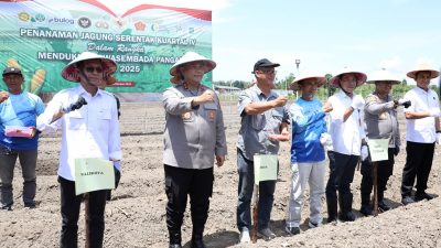 Kolaborasi Walikota Amsakar dan Kepolisian Wujudkan Swasembada Pangan Lewat Penanaman Jagung Serentak