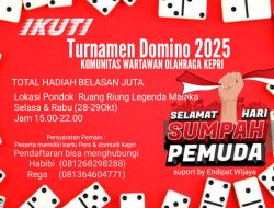 64 Wartawan Siap Tampil di Turnamen Domino Wartawan se-Kepri