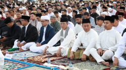 Amsakar Salat Id Bersama Warga, Dataran Engku Putri Dipenuhi Lautan Jemaah