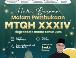 Syakir Daulay Akan Meriahkan Malam Pembukaan MTQH XXXIV Kota Batam