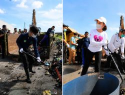 Amsakar-Li Claudia Terjun Langsung Bersihkan Sampah